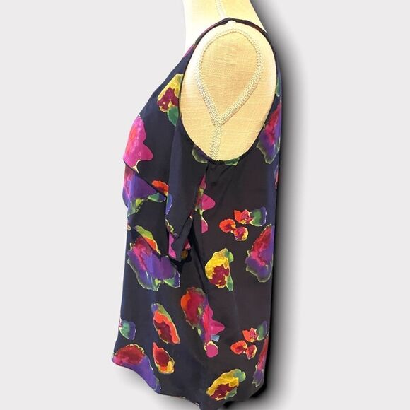 Eliot | EUC Women’s Sleeveless silk Multi-color Abstract Blouse Size Small S - Picture 6 of 8